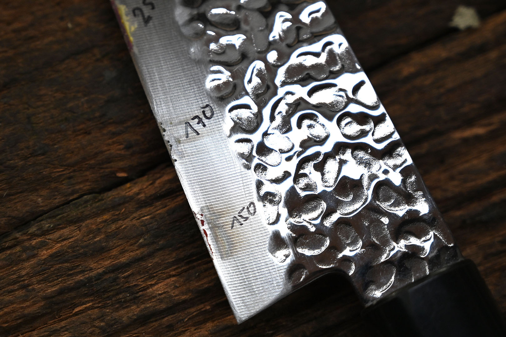 Reaction of the crayon after grinding second view